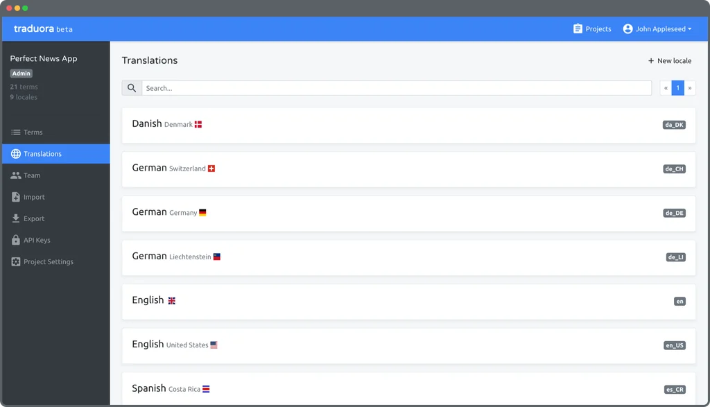 Open Translation Management Platform for Teams